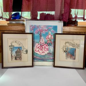 Photo of LOT 63: Old German Gasthouse Signs Framed Prints & Painting by L. H. Jones
