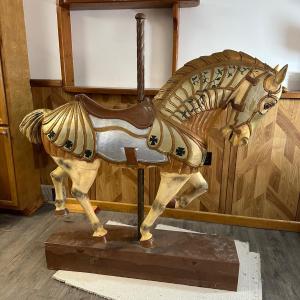 Photo of LOT 81: Vintage Wooden Carved Carousel Horse