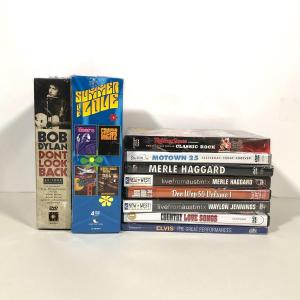 Photo of LOT 6: NIP Music DVDs - Bob Dylan Don't Look Back, Elvis the Great Performances,