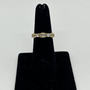 Photo of LOT 335: 14K Marked CZ & DQ Gold Cubic Zirconia Size 6 Ring - 3.01 gtw