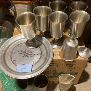Photo of Lot of Pewter Kitchenware
