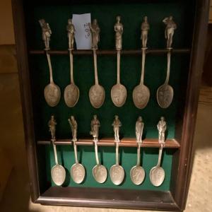 Photo of Set of Franklin Mint Limited Edition A Christmas Carol Collectible Pewter Spoons