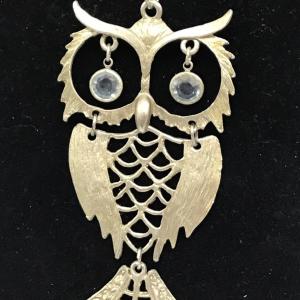 Photo of Articulated Large Owl Pendant Necklace