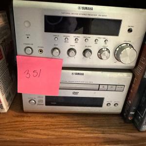 Photo of Yamaha Natural Sound Stereo Receiver, 2 speakers, and DVD player. STEAL!
