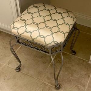 Photo of Contemporary metal vanity stool