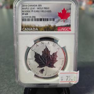 Photo of 2016 canada maple leaf PF69 NGC