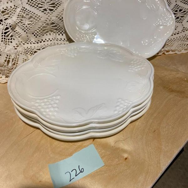 Photo of Colony Harvest Milk Glass Sandwich Dishes and Platter Lot of 11