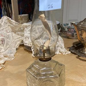 Photo of Vintage Lamp Light Farms "Horse and Buggy" Hurricane Lamp