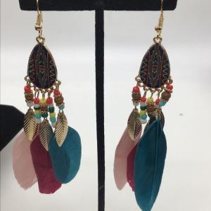 Photo of Feathered fashion earrings