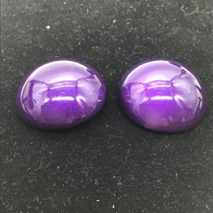 Photo of Vintage purple round clip on earrings