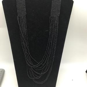 Photo of Black beaded statement Necklace