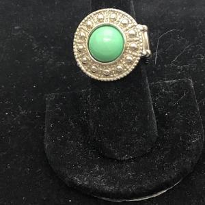 Photo of Adjustable costume mint green ring