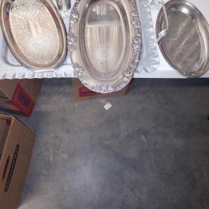 Photo of Silver plate tray lot