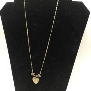 Photo of Love doves & Heart Gold Tone Necklace