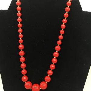 Photo of Vintage Cherry Red Pat Pending Necklace