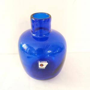Photo of Lot #36 BLENKO Glass Cobalt Vase