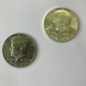 Photo of 1976 & 1976 -S Bicentennial Jennedy Half Dollar Coins