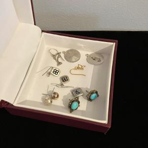 Photo of Mixed Silver Earrings and Jewelry Lot with Sterling