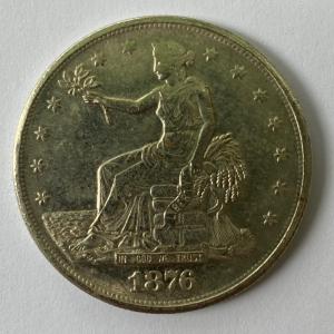 Photo of 1876 CC Trade Dollar Silver Carson City Coin