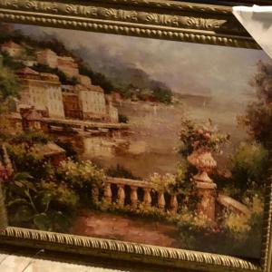 Photo of Framed Print of Garden and River Landscape by Peter Bell