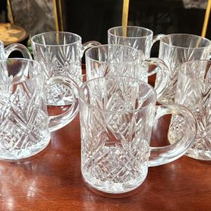 Photo of Lot #42 Set of 8 Crystal Mugs