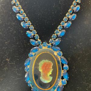 Photo of Stunning blue stone cameo necklace