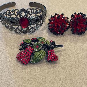 Photo of Red and black jewelry