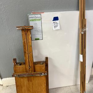 Photo of 2 Large blank canvases, art painting easel