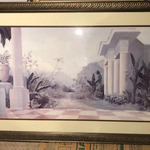 Photo of Framed Art Print of a Greco-Roman Style garden