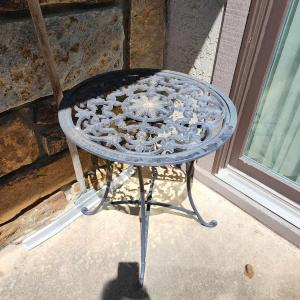 Photo of Outdoor wrought iron side table