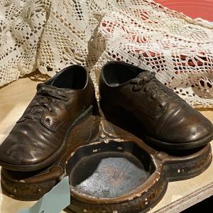 Photo of Bronzed Children Shoes Display (And Trinket Dish?)