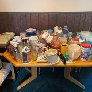 Photo of ESTATE SALE with lots of vintage and practical items