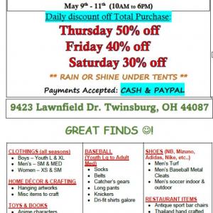 Photo of Garage Sale 5/9 to 5/11 - 10am to 6pm