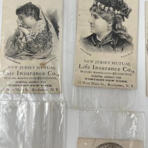Photo of Trade Cards, 6 NJ Mutual Life Insurance Co. late 19th/early 20th century