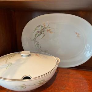 Photo of China Serving Platter and Bowl w/ Lid