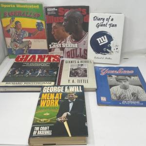 Photo of Sports Memorabilia Collection Six Books / Magazines/ Giants, Yankees, Jordan