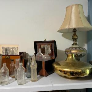 Photo of Lamp and Bottles Lot