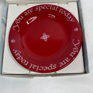 Photo of YOU ARE SPECIAL TODAY red ceramic collectible plate