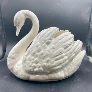 Photo of Vintage Goebel Ceramic Porcelain Swan Plantre