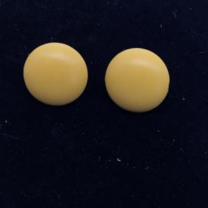 Photo of Yellow wooded earrings