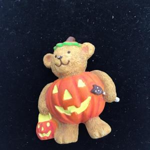 Photo of Vintage Halloween Pin, Halloween Teddybear Pin, Pumpkin Pin, Vintage Pumpkin Bro