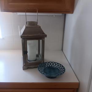 Photo of CANDLE LANTERN AND METAL CANDLE HOLDER