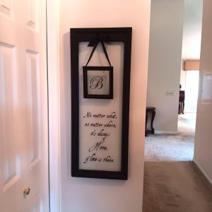 Photo of FRAMED GLASS WALL HANGING WITH WORDS OF LOVE