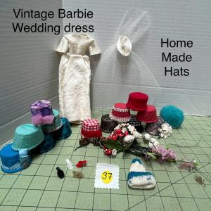 Photo of Vintage Barbie Wedding dress With Home Made Hats