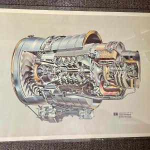 Photo of Jet Engine Poster: Garrett Airesearch TFE-731-2 Turbofan