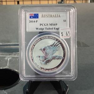 Photo of 2014 -P PCGS MS-69 wedge tailed eagle coin