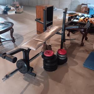 Photo of WEIDER 140 WEIGHT BENCH COMBO COMPLETE WITH WEIGHTS