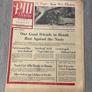 Photo of Newspaper: PM Daily Jan. 1943 WW2 / How We Can Pay for War and Still Live Better