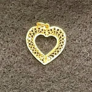 Photo of Gold Tone Metal Heart Pendant