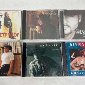 Photo of 6 Country Music CD's - Garth Brooks, Clint Black, Tim McGraw, etc